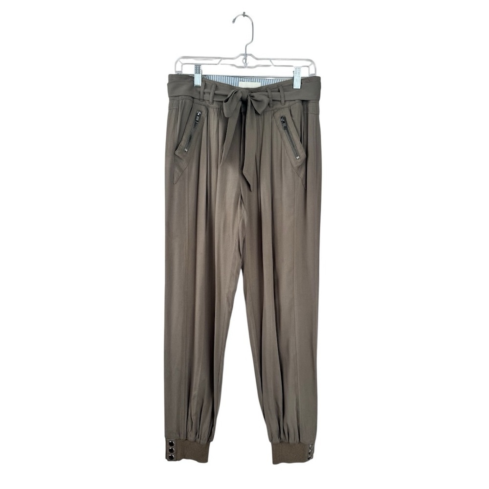 Anthropologie Elevenses Army Green Lightweight Jogger Pants Size Small